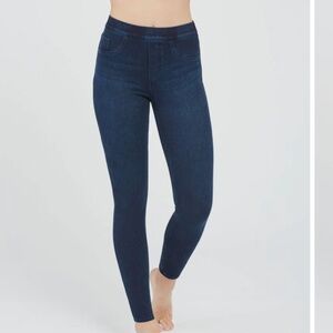 Spanx Ankle Jean-ish Blue Leggings Size Large